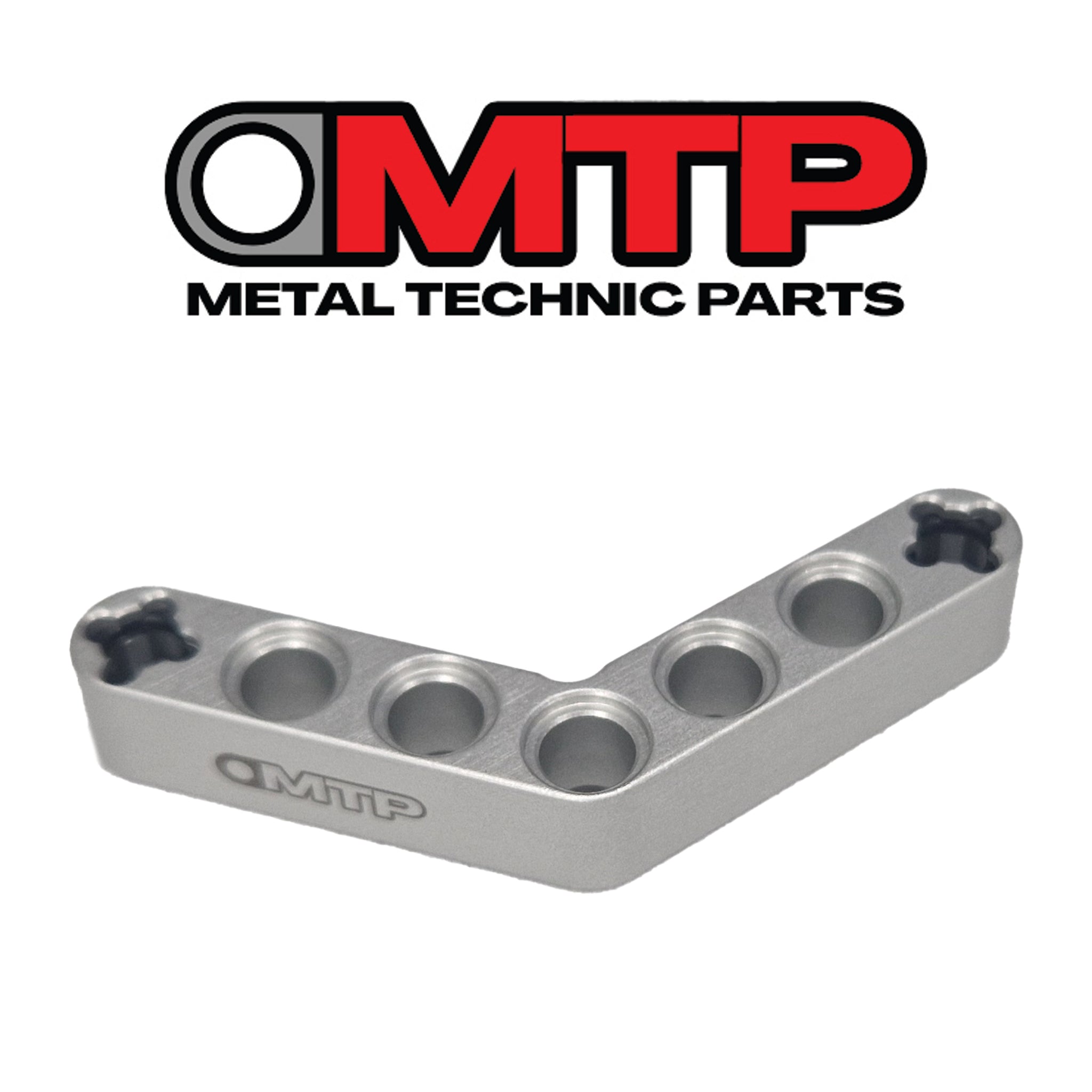 Metal 53 Degrees 4 & 4 Holes Bent Liftarm Beam compatible with