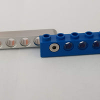 2L Beam liftarm screw together metal connectors FRICTIONLESS pins compatible with Lego Technic 5x
